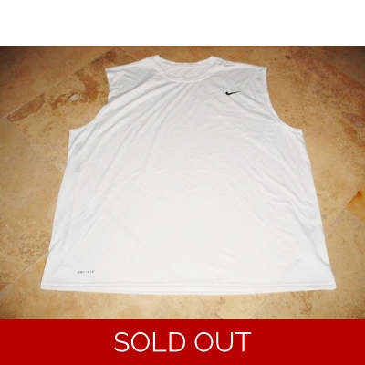Nike Dri-Fit Lightweight Short Sleeve Fitness Shirt White 3XL